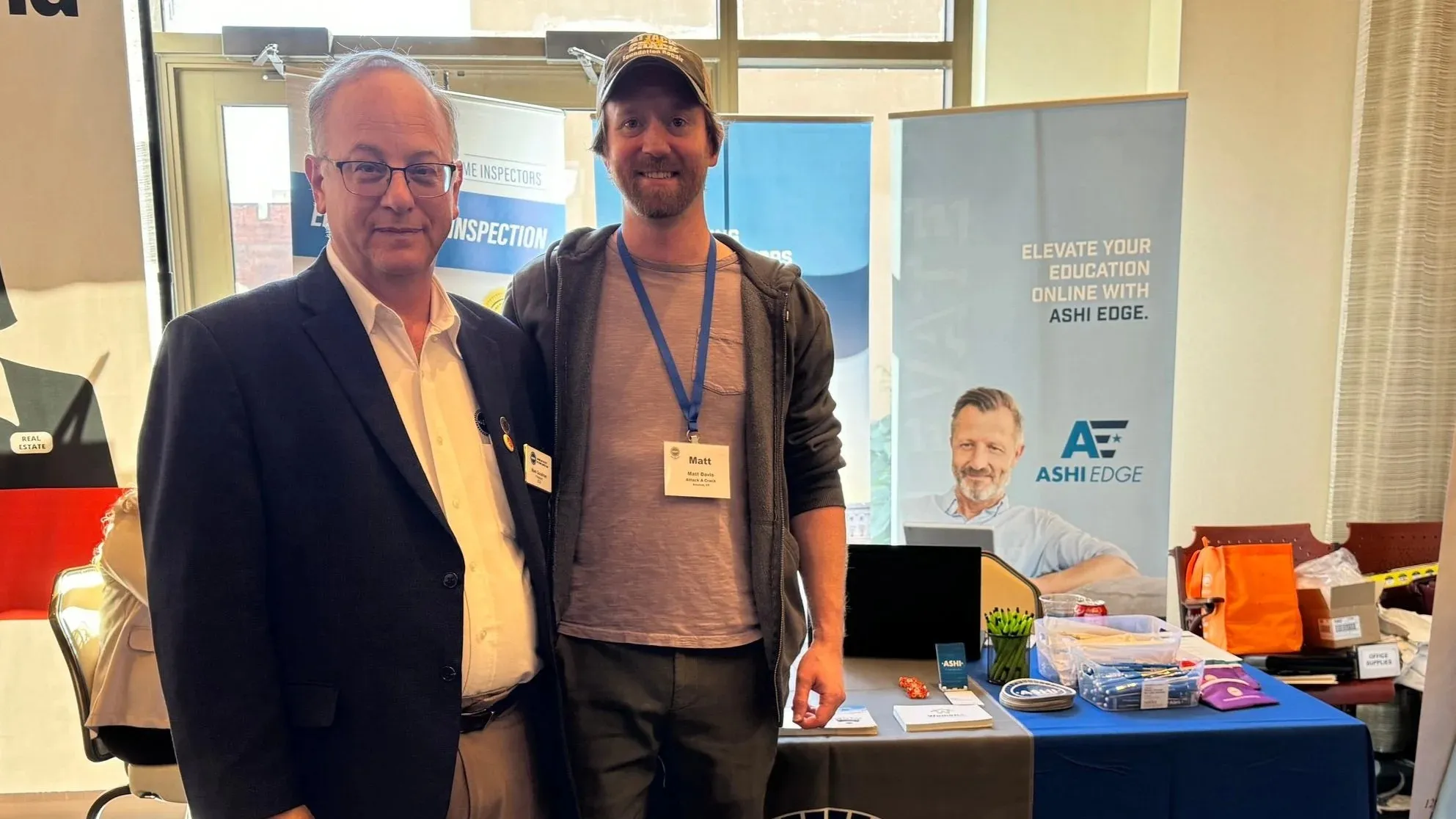 Matt Davis at ASHI New England Conference 2024 booth with attendee