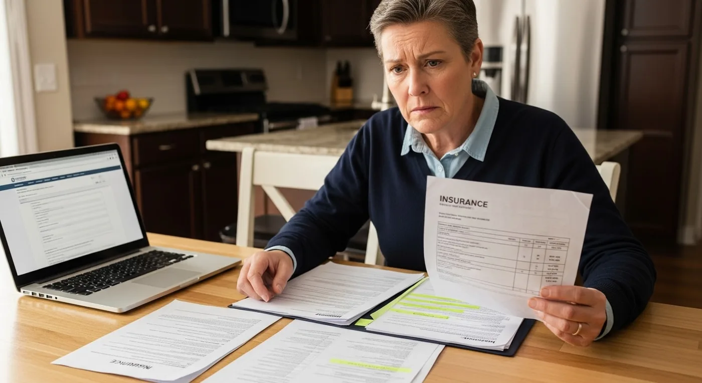 Insurance documents and policy papers for foundation repair coverage