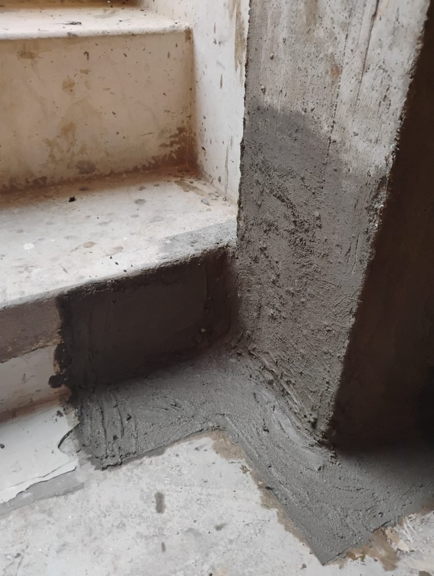 Completed bulkhead sealant injection showing sealed joint in Wilmington