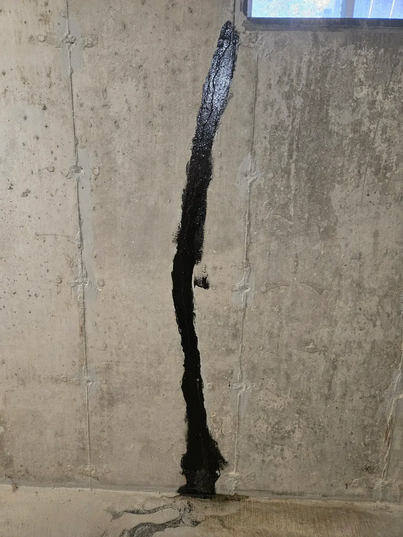 Foundation Crack Injection in East Bridgewater, MA - After repair