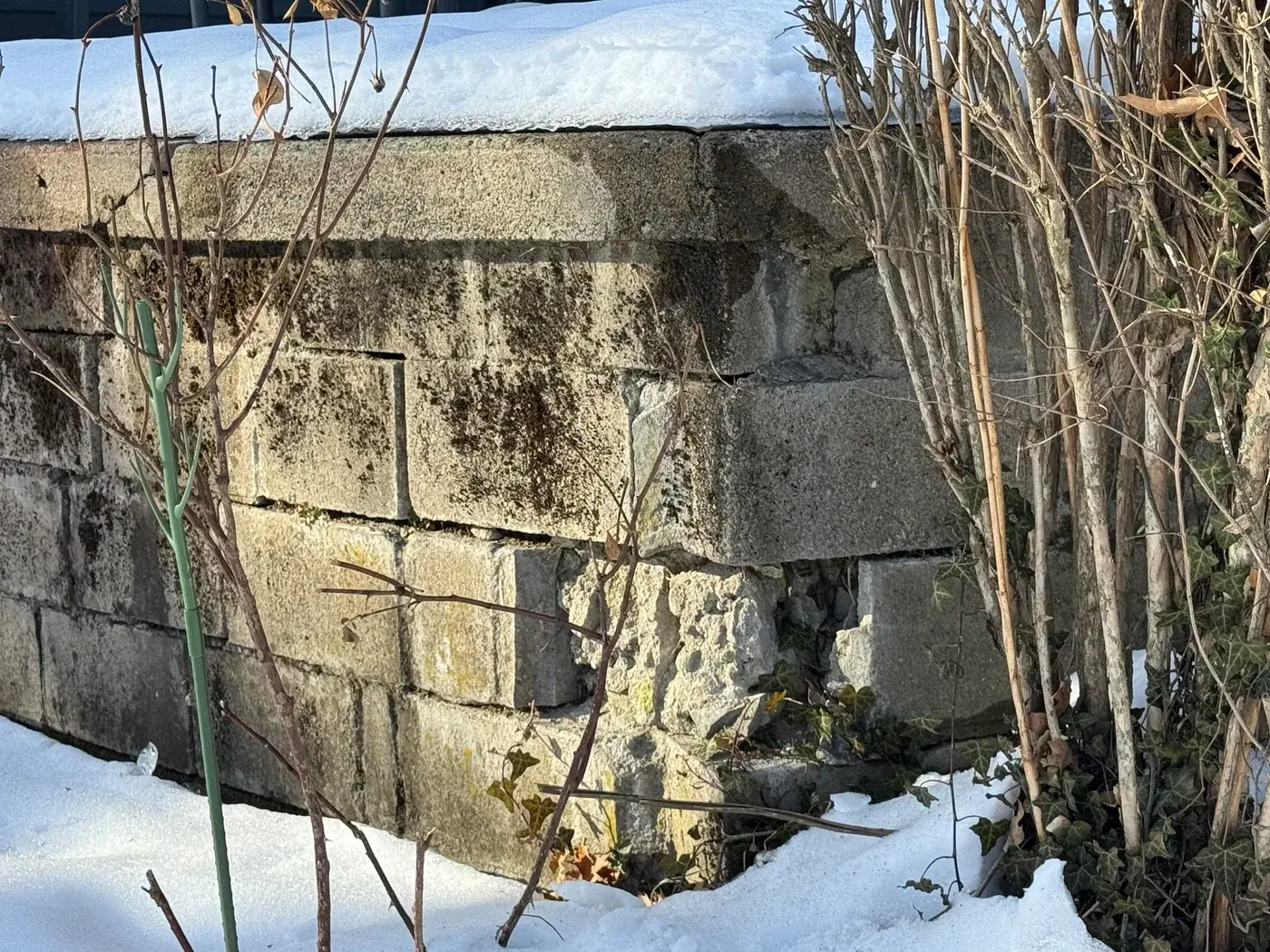 Fieldstone Wall Repair in Malden, MA - After repair